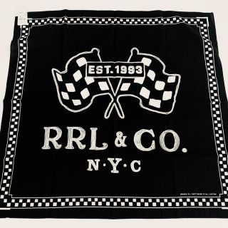 ダブルアールエル(RRL)のRRL  スカーフ　ブラック　ラルフローレン(バンダナ/スカーフ)