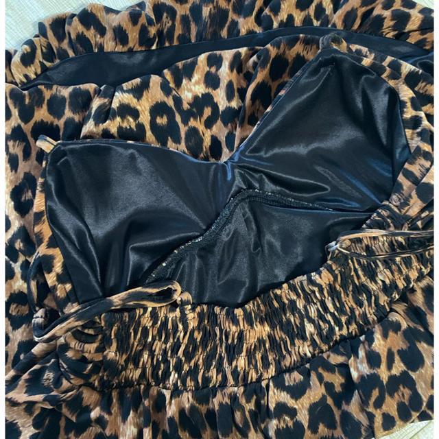 レオパード 豹柄 キャミ ワンピース レディースのワンピース(ミニワンピース)の商品写真