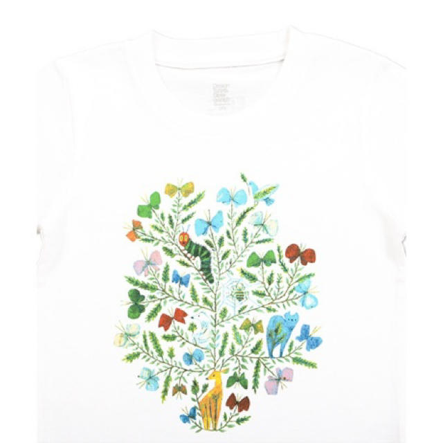 Design Tshirts Store graniph(グラニフ)の最終価格【お揃い新品２枚セット】はらぺこあおむしTシャツ キッズ/ベビー/マタニティのキッズ服女の子用(90cm~)(Tシャツ/カットソー)の商品写真