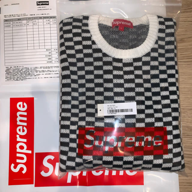 M SUPREME Back Logo Sweater Checkerboard