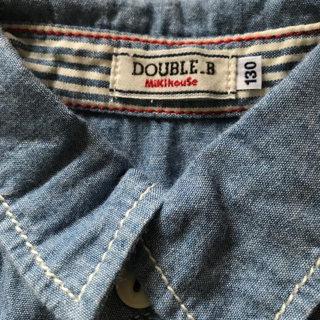 DOUBLE.B(ダブルビー)のダブルビー  ダンガリーシャツ　男の子　130cm キッズ/ベビー/マタニティのキッズ服男の子用(90cm~)(ブラウス)の商品写真