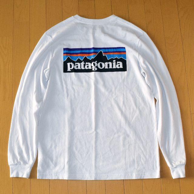 patagonia(パタゴニア)の国内正規品 美品 パタゴニア P-6ロゴ 長袖ロングスリーブＴシャツ S M メンズのトップス(Tシャツ/カットソー(七分/長袖))の商品写真