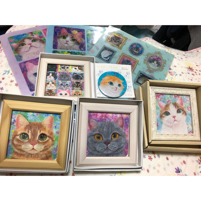 美術品/アンティーク猫画  おまとめセット