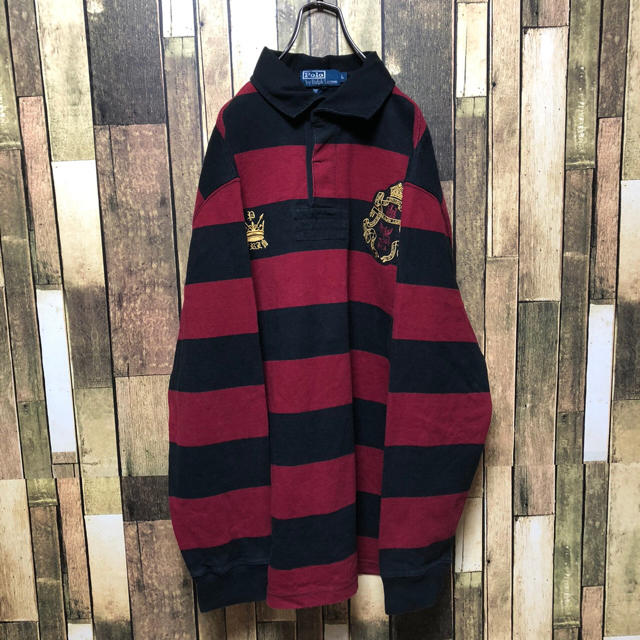 POLO RALPH LAUREN(ポロラルフローレン)のととろさん様専用【ポロバイラルフローレン】刺繍ロゴナンバーボーダーラガーシャツ メンズのトップス(ポロシャツ)の商品写真