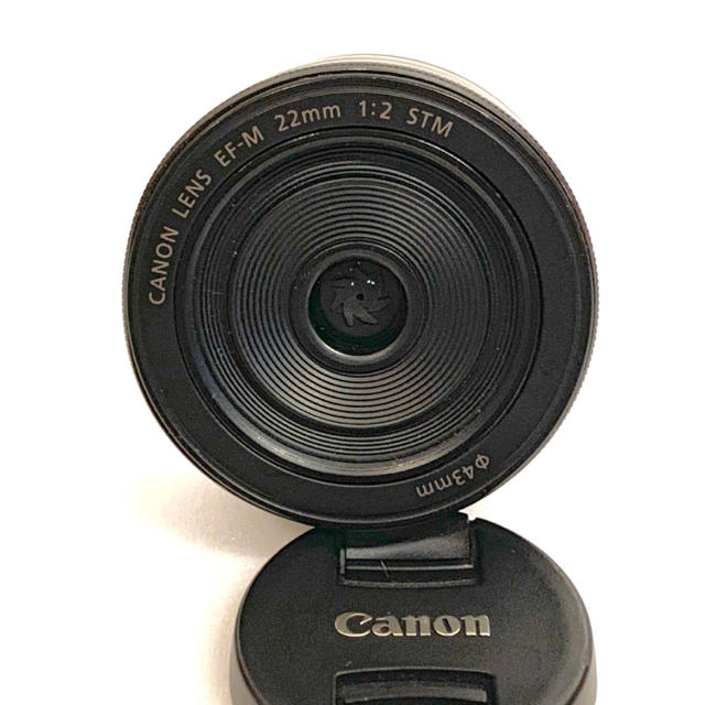 美品 CANON EF-M22mm F2 STM レンズ - レンズ(単焦点)