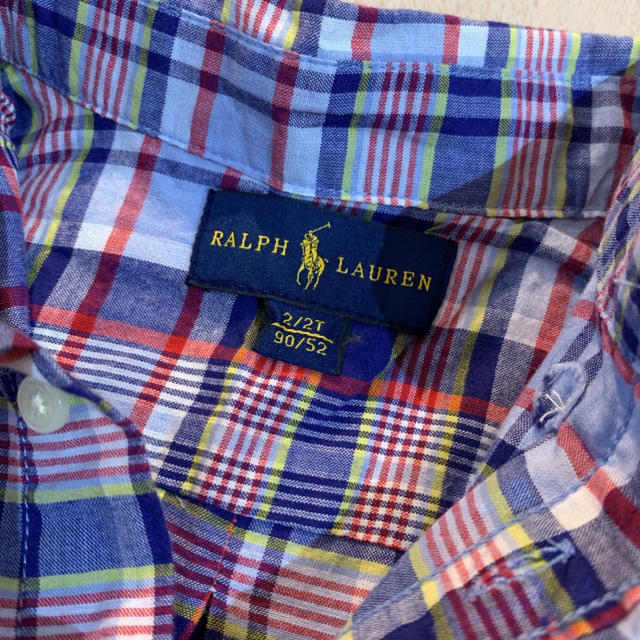 Ralph Lauren(ラルフローレン)のmimimi様 専用 ラルフローレン チェック半袖シャツ 90 キッズ/ベビー/マタニティのキッズ服男の子用(90cm~)(ブラウス)の商品写真