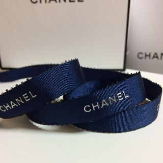 シャネル(CHANEL)のCHANEL ラッピング リボン ネイビー 1m(ラッピング/包装)