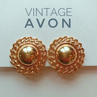 エイボン(AVON)のvintage AVON ゴールドチェーンイヤリング(イヤリング)