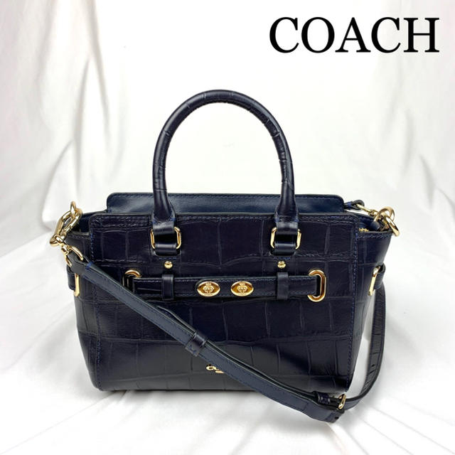 極美品　COACH クロコ型押し　スワッガー　ショルダーバッグ  2way