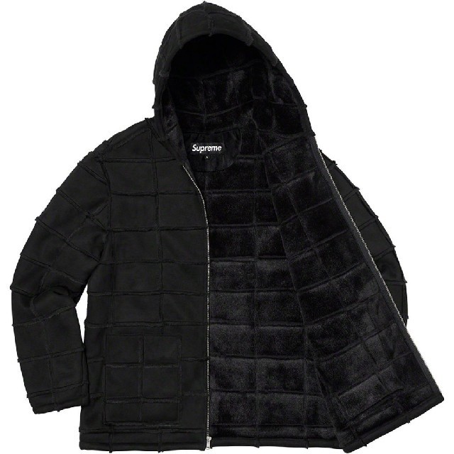 Supreme Faux Suede Patchwork Jacket 黒XL