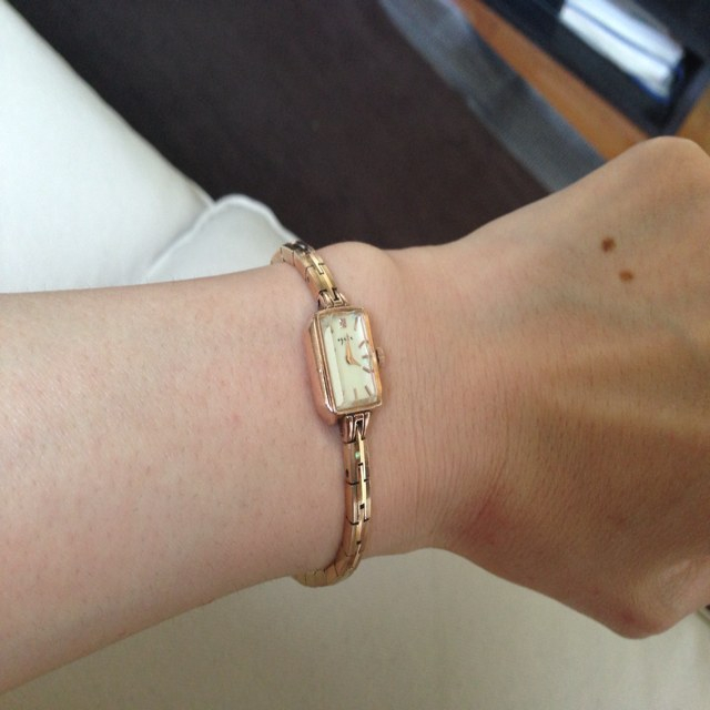 agete(アガット)のagete一粒ダイヤピンクゴールド最終 レディースのファッション小物(腕時計)の商品写真