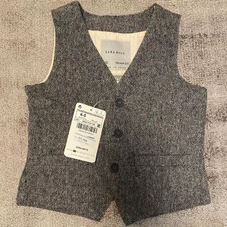 ザラキッズ(ZARA KIDS)の新品タグ付　ZARA BOYs ザラ　キッズ　ベスト　グレー(ドレス/フォーマル)