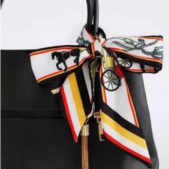 ツイリー　シルク　リボン　スカーフ　 レディースのファッション小物(バンダナ/スカーフ)の商品写真