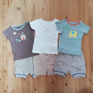 ベビーギャップ(babyGAP)のベビーTシャツ&ズボン 3セット(Ｔシャツ)