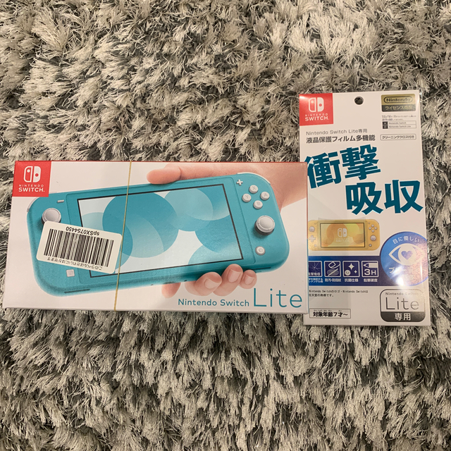 生まれのブランドで Nintendo Switch ターコイズ　液晶保護フィルムセット Lite  家庭用ゲーム機本体