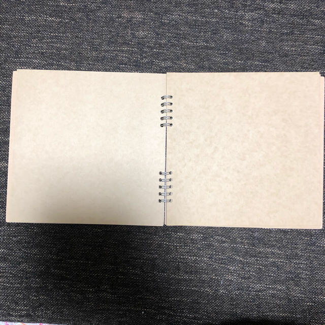 MUJI (無印良品)(ムジルシリョウヒン)の無印良品　クラフト　ダブルリング　記録帳　２冊組 インテリア/住まい/日用品の文房具(ノート/メモ帳/ふせん)の商品写真