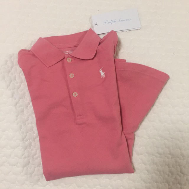 Ralph Lauren(ラルフローレン)の【新品未使用】ラルフローレン♡長袖 ポロワンピース ピンク 24M 90 キッズ/ベビー/マタニティのキッズ服女の子用(90cm~)(ワンピース)の商品写真