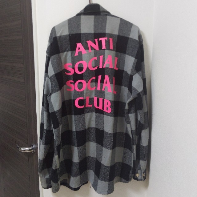 トップスXL　anti social social club ネルシャツ