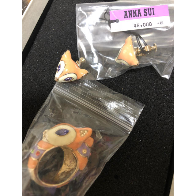 【新品】ANNA SUI 狐イヤリング 、リング  レディースのアクセサリー(リング(指輪))の商品写真