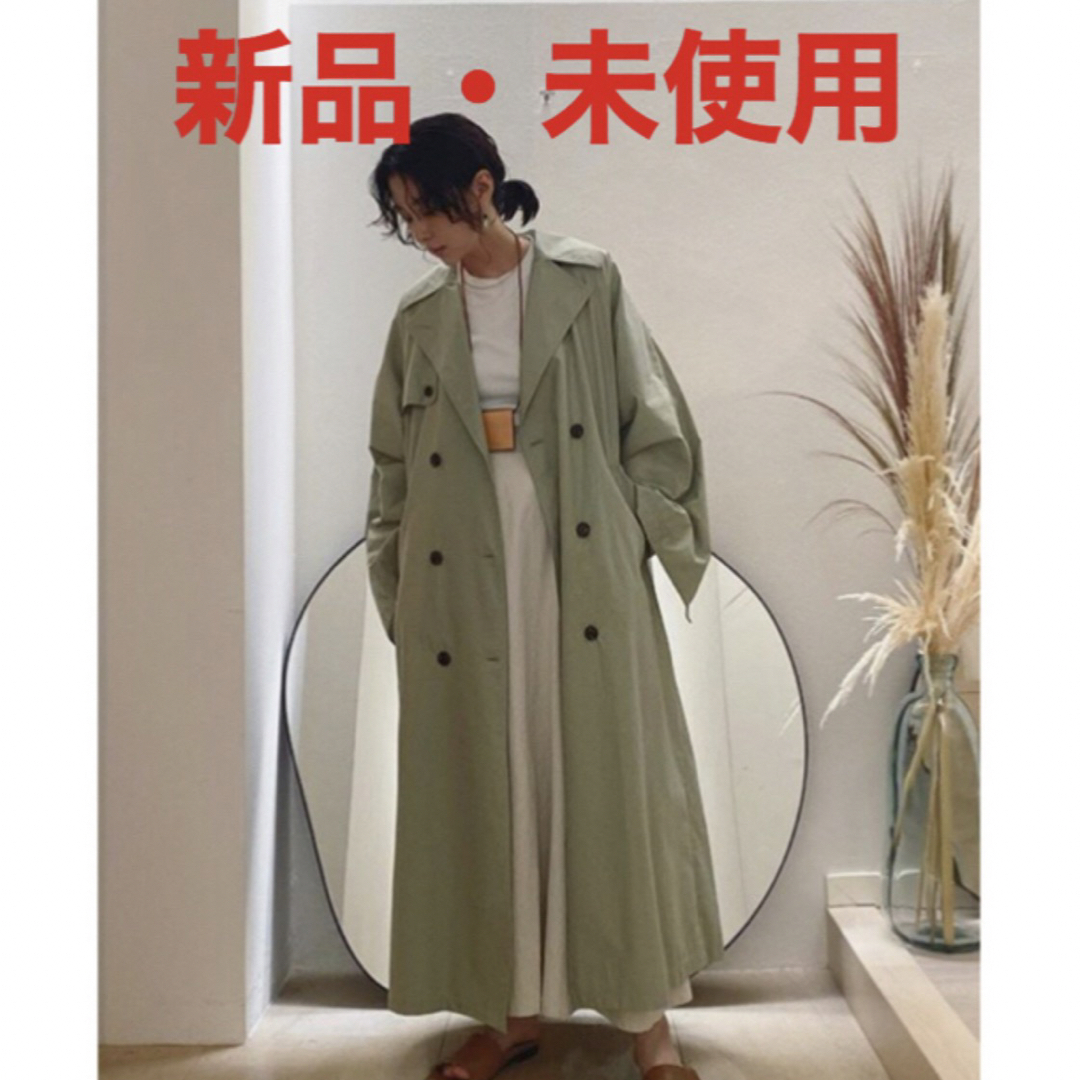 〔CLANE〕BACK FRILL SLEEVE TRENCH COAT