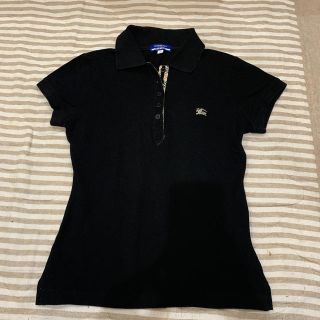 バーバリーブルーレーベル(BURBERRY BLUE LABEL)のBurberry Blue label  ポロシャツ　Tシャツ　黒　サイズ38(ポロシャツ)