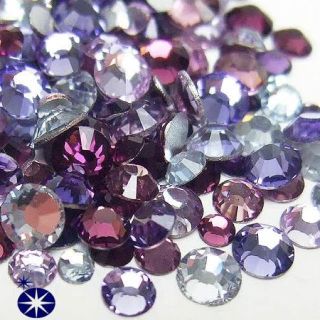 スワロフスキー(SWAROVSKI)のスワロフスキー パープル ラインストーン フラット ストーン ネイルアート デコ(デコパーツ)