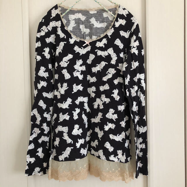 franche lippee(フランシュリッペ)の【USED】ババT　うじゃうじゃねこ　フランシュリッペ レディースのトップス(Tシャツ(長袖/七分))の商品写真