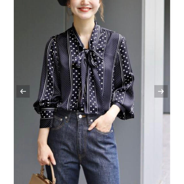 EDELTRUD HOFMANN ドット ボウタイ ブラウス IENA 取扱-