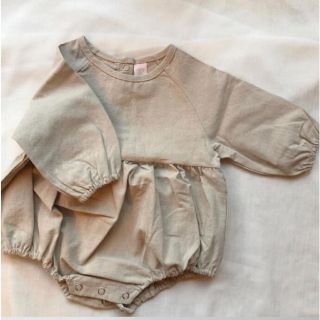 コドモビームス(こども ビームス)のcotton × linen rompers ◆apricot73◆ラスト1点(ロンパース)