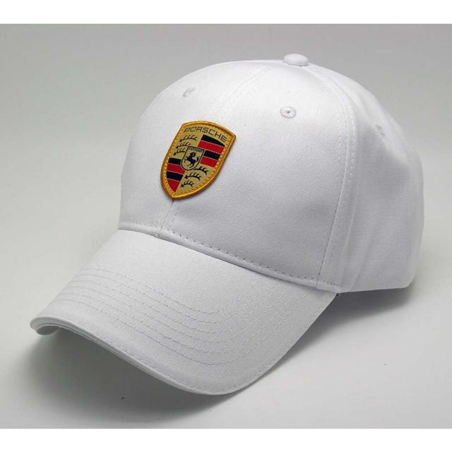 ポルシェ カラー クレスト ロゴ キャップ ホワイト CAP 帽子
