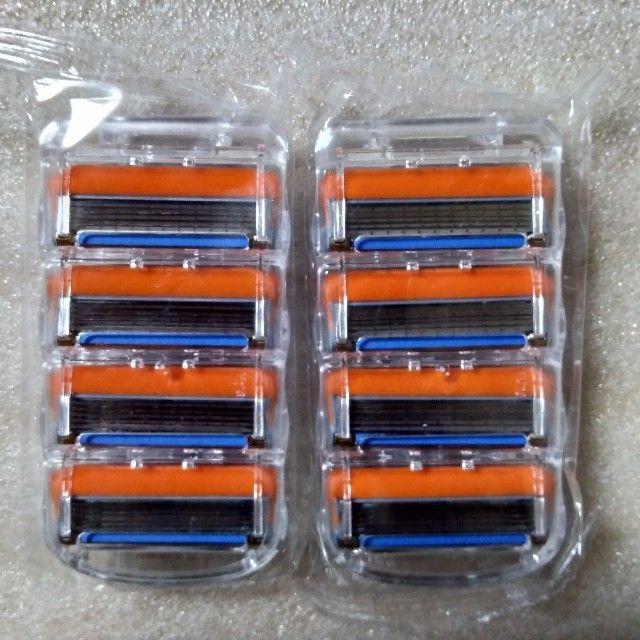 ♪ジレット フュージョン 互換品 替刃 8個(2袋×4個) orange Gil コスメ/美容のシェービング(カミソリ)の商品写真