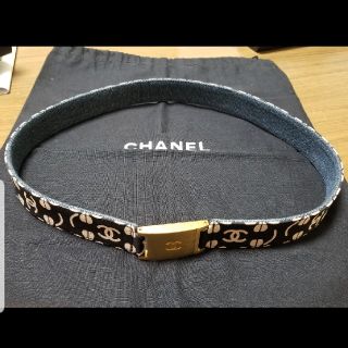 シャネル(CHANEL)の激レア★新品未使用but訳有アウトレット正規CHANELココマークベルト★キズ有(ベルト)