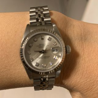 ロレックス(ROLEX)のG.W特別最終価格！ROLEX ホワイトシルバーオイスター10Pダイヤ(腕時計)