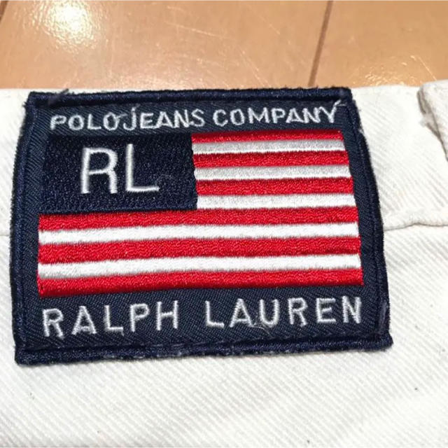 POLO RALPH LAUREN(ポロラルフローレン)の90s ヴィンテージ  polo jeans ポロジーンズ ホワイトデニムw30 メンズのパンツ(デニム/ジーンズ)の商品写真