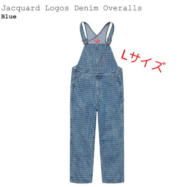 supreme jacquard logos denim overalls