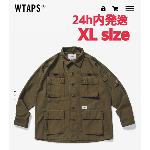 W)taps(ダブルタップス)のWTAPS JUNGLE LS 01 SHIRT OLIVE DRAB XL メンズのジャケット/アウター(ミリタリージャケット)の商品写真