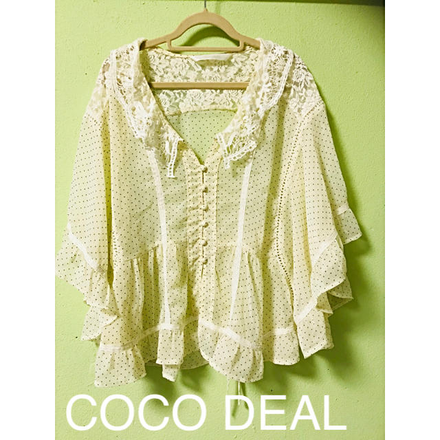 COCO DEAL(ココディール)のCoco deal ドットレースブラウス レディースのトップス(シャツ/ブラウス(長袖/七分))の商品写真