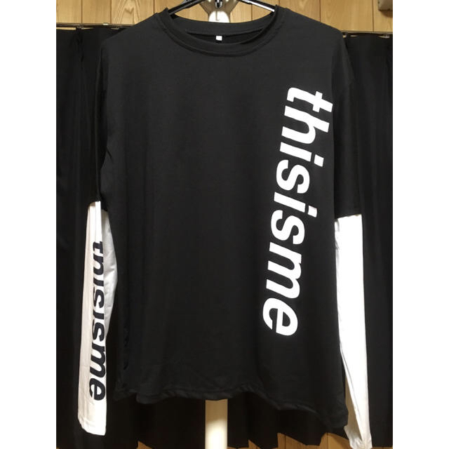 新品 袖ロゴ Tシャツ 重ね着風 個性的 ストリート系 韓国ファッション 白 黒の通販 By Yui S Shop ラクマ