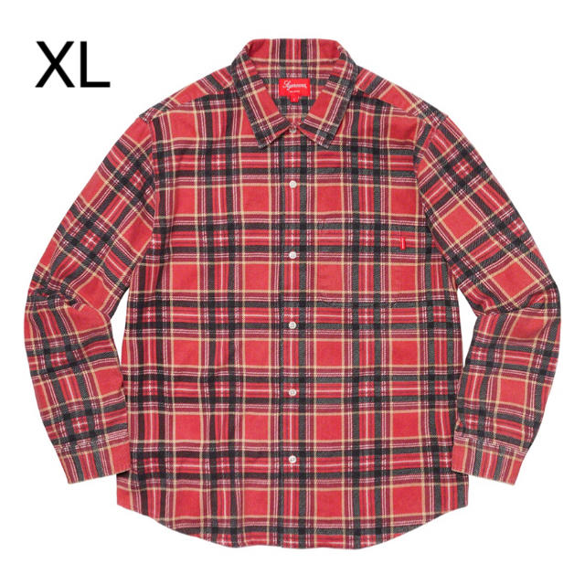 Supreme Printed Plaid Shirt XL red 赤
