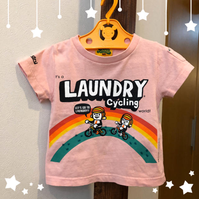 LAUNDRY(ランドリー)のLandry size ss 90くらい Tシャツ ピンク サイクリング キッズ/ベビー/マタニティのキッズ服女の子用(90cm~)(Tシャツ/カットソー)の商品写真