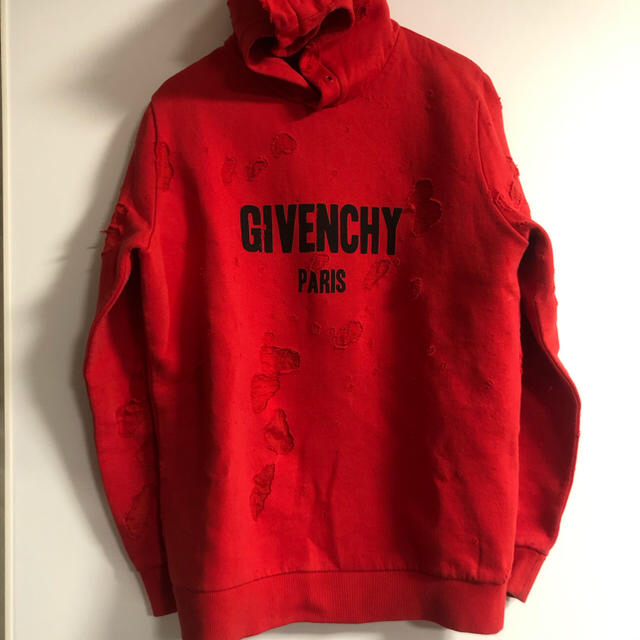 givenchy デストロイロゴパーカー