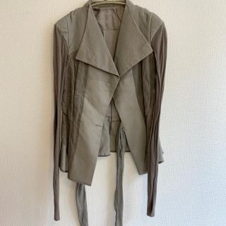 リックオウエンス(Rick Owens)のfrmjpl様専用✨リックオウエンス　麻混ジャケット&ショートパンツ(ノーカラージャケット)