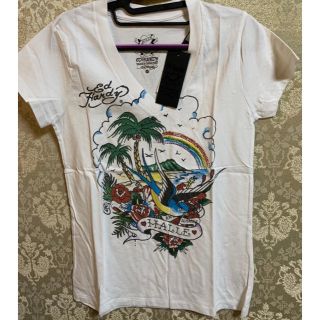 エドハーディー(Ed Hardy)の【正規品タグ付】エドハーディー Ed Hardy 白色Tシャツ Sサイズ(Tシャツ(半袖/袖なし))