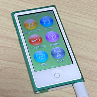 アップル(Apple)のiPod nano 7世代 グリーン(ポータブルプレーヤー)