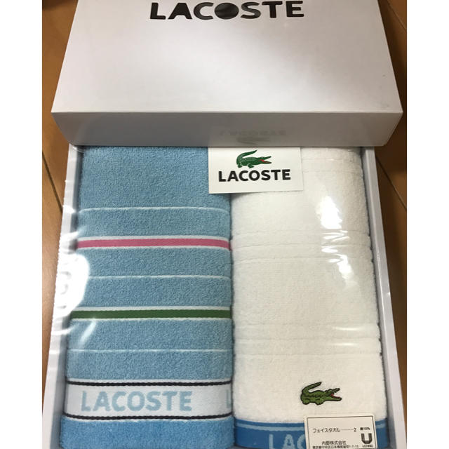 LACOSTE(ラコステ)のラコステ☆フェイスタオル二枚専用 インテリア/住まい/日用品の日用品/生活雑貨/旅行(タオル/バス用品)の商品写真