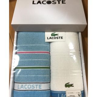 ラコステ(LACOSTE)のラコステ☆フェイスタオル二枚専用(タオル/バス用品)