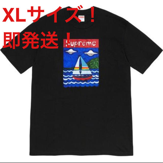 【XL】 Sailboat Tee SUPREME   ヨット　黒　ブラック！Tシャツ/カットソー(半袖/袖なし)