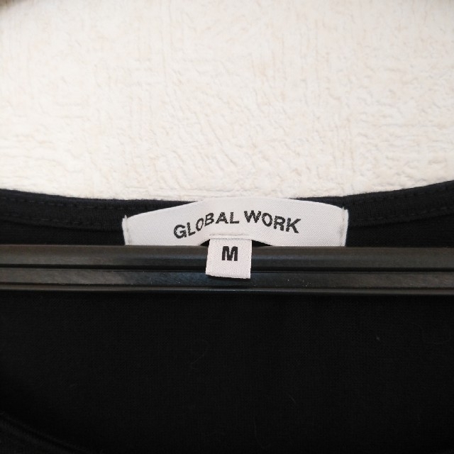 GLOBAL WORK(グローバルワーク)のGLOBAL WORK 半袖 Tシャツ カットソー ブラック M エスニック レディースのトップス(カットソー(半袖/袖なし))の商品写真