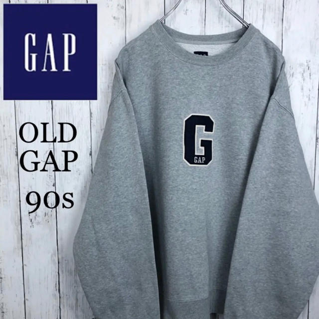 GAP(ギャップ)の【美品】【90s】【オールドギャップ】デカロゴ 刺繍☆スウェット☆灰☆ゆるだぼ メンズのトップス(スウェット)の商品写真