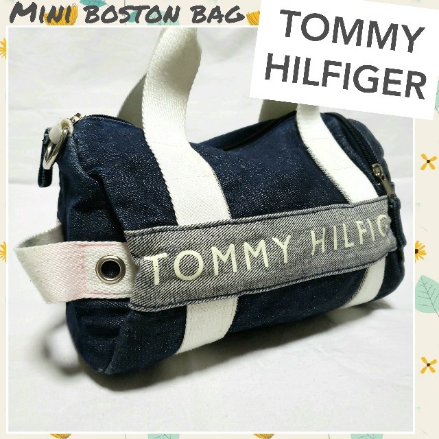TOMMY HILFIGER(トミーヒルフィガー)の♡TOMMY HILFIGER♡デニム素材 ミニボストンバッグ ミニドラムバッグ レディースのバッグ(ボストンバッグ)の商品写真